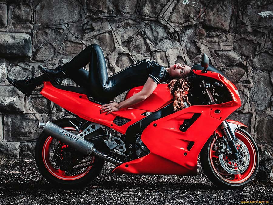 Beautiful girl Beautiful girls and motorcycles in Kiev